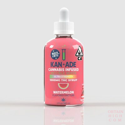 Watermelon Medible Mixer 1000mg THC by Kan+Ade obtain high